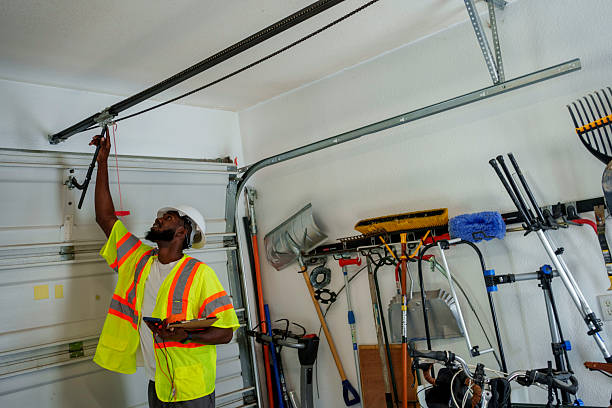 Professional Garage Door Installation technician working in Union, OR